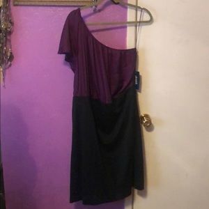 Plus size one shoulder dress